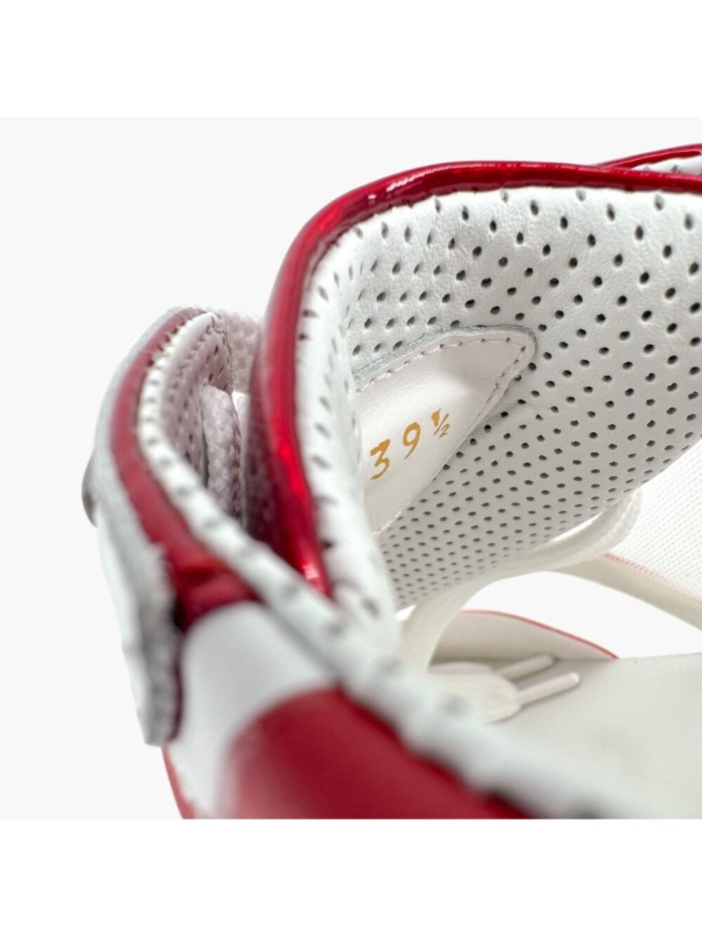 Christian Louboutin Sharkina White Mesh Red Sneakers Size 39.5 US 9.5 Women 6924 - Picture 14 of 15